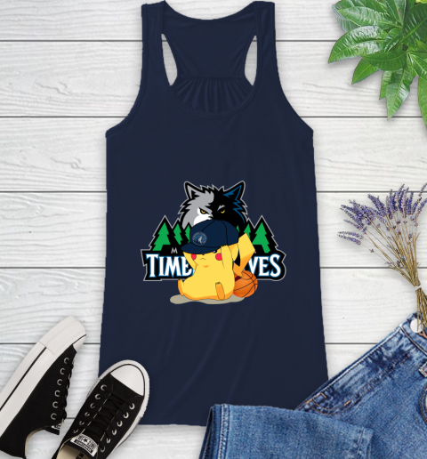NBA Pikachu Basketball Sports Minnesota Timberwolves Racerback Tank 12