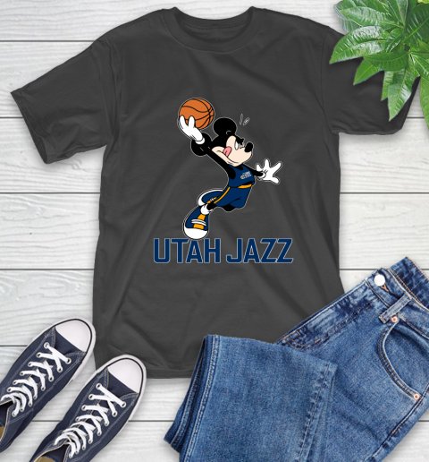 NBA Basketball Utah Jazz Cheerful Mickey Mouse Shirt T-Shirt