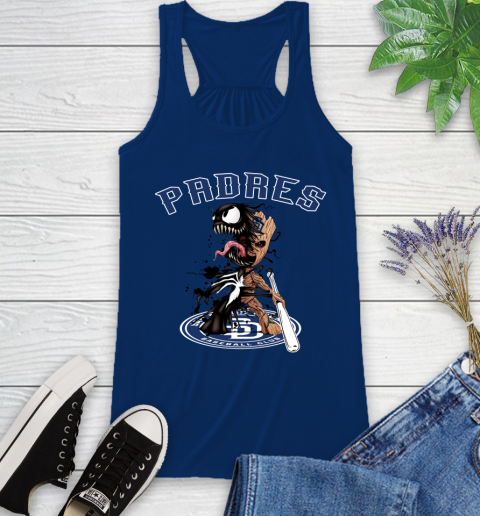 MLB San Diego Padres Baseball Venom Groot Guardians Of The Galaxy Racerback Tank 9