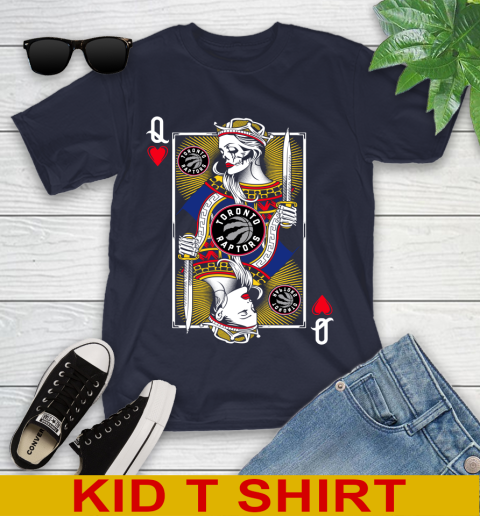 NBA Basketball Toronto Raptors The Queen Of Hearts Card Shirt Youth T-Shirt 2
