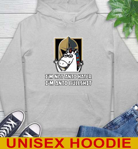 Vegas Golden Knights NHL Hockey Unicorn I'm Not Anti Hater I'm Anti Bullshit Hoodie 6
