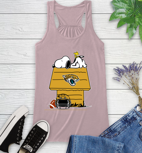 Jacksonville Jaguars NFL Football Snoopy Woodstock The Peanuts Movie Racerback Tank 11