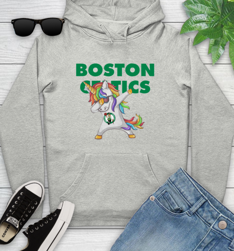 Boston Celtics NBA Basketball Funny Unicorn Dabbing Sports Youth Hoodie