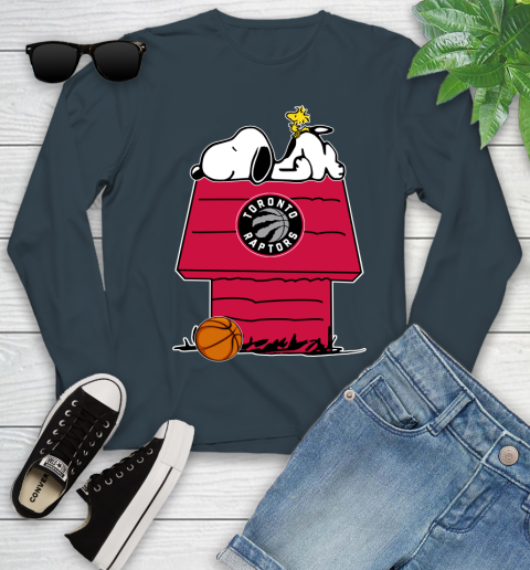 Toronto Raptors NBA Basketball Snoopy Woodstock The Peanuts Movie Youth Long Sleeve 8