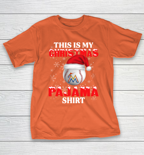 Miami Marlins This Is My Christmas Pajama Shirt MLB T-Shirt 4