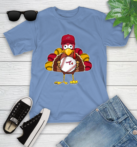 Atlanta Braves Turkey thanksgiving Youth T-Shirt 11