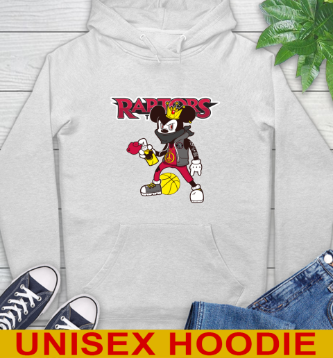 Toronto Raptors NBA Basketball Mickey Peace Sign Sports Hoodie