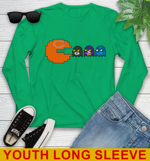 Chicago Bears NFL Football Pac Man Champion Youth Long Sleeve 7