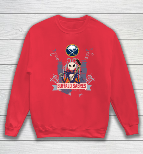 NHL Buffalo Sabres Hockey Jack Skellington Halloween Sweatshirt 7