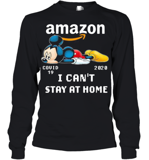 Amazon Mickey Mouse Covid 19 2020 I Can'T Stay At Home Youth Long Sleeve