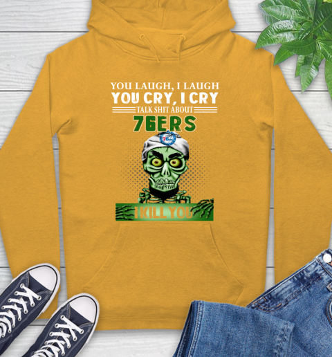 NBA Talk Shit About Philadelphia 76ers I Kill You Achmed The Dead Terrorist Jeffrey Dunham Basketball Hoodie 2