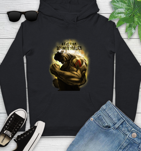 Arizona Diamondbacks MLB Baseball Hulk Marvel Avengers Sports Youth Hoodie