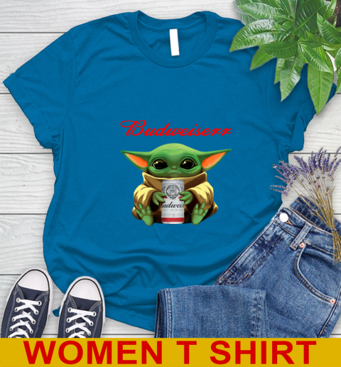 Star Wars Baby Yoda Hugs Budweiser Beer Shirt 95