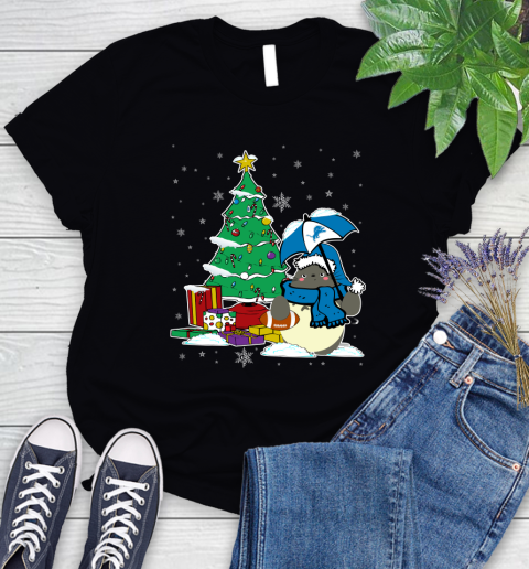 Detroit Lions NFL Football Cute Tonari No Totoro Christmas Sports Women's T-Shirt