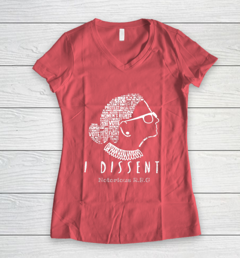 Notorious RBG Ruth Bader Ginsburg I Dissent Women's V-Neck T-Shirt 4