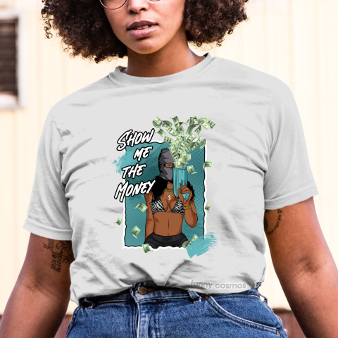 Air Jordan 10 Lady Liberty Matching Sneaker Shirt For Woman Show Me The Money Cement Grey Black and Tropical Teal Sneaker Shirt