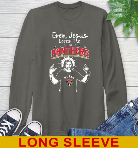 Florida Panthers NHL Hockey Even Jesus Loves The Panthers Shirt Long Sleeve T-Shirt 10