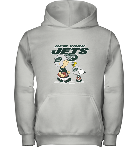 New York Jets Let's Play Football Together Snoopy NFL Youth Hoodie