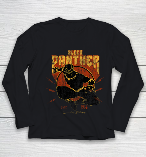 Marvel Black Panther Action Since 1966 Retro Vintage Youth Long Sleeve