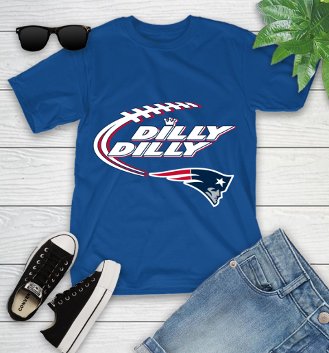 NFL New England Patriots Dilly Dilly Football Sports Youth T-Shirt 9