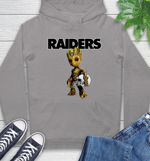 Oakland Raiders NFL Football Groot Marvel Guardians Of The Galaxy Hoodie 6