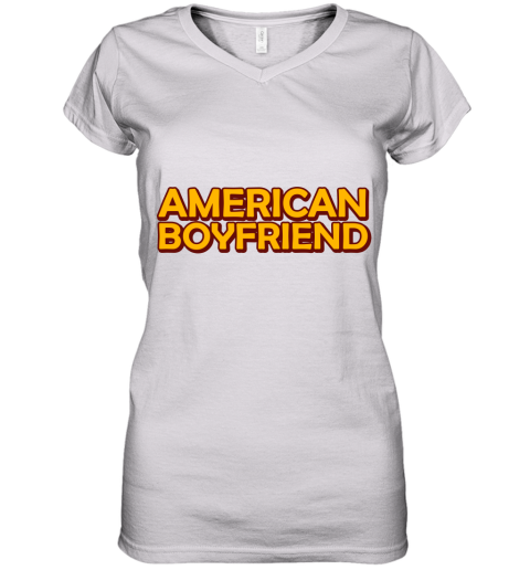 American Boyfriend Women's V-Neck T-Shirt