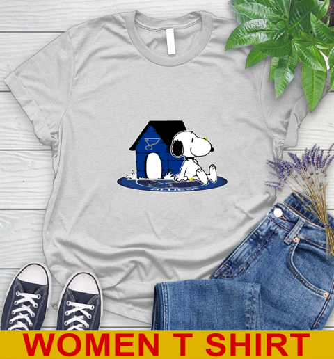 NHL Hockey St.Louis Blues Snoopy The Peanuts Movie Shirt Women's T-Shirt