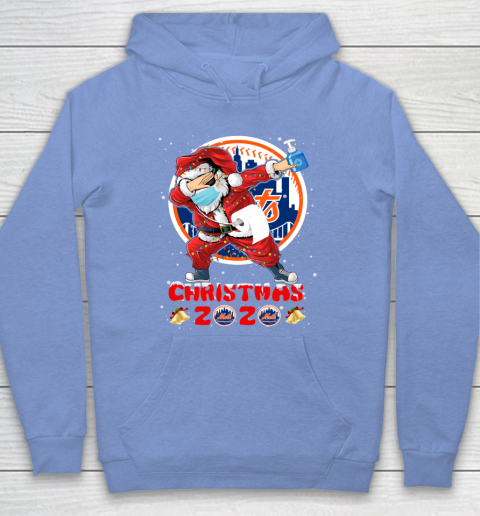 New York Mets Funny Santa Claus Dabbing Christmas 2020 MLB Hoodie 8