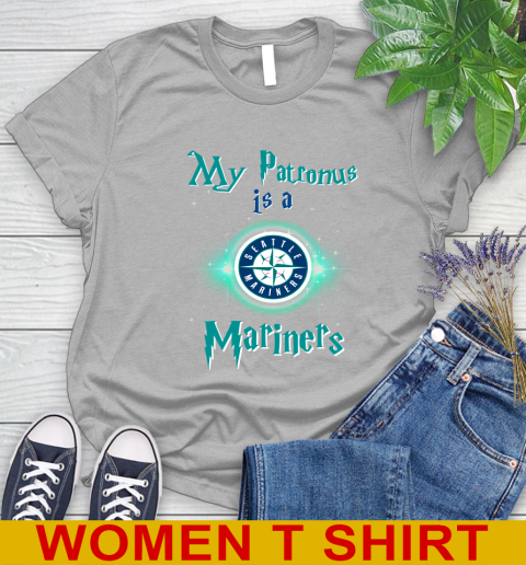 MLB Baseball Harry Potter My Patronus Is A Seattle Mariners Women's T-Shirt 5