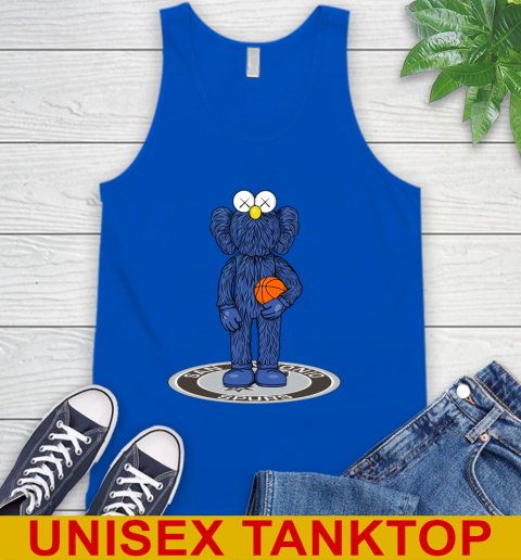 NBA Basketball San Antonio Spurs Kaws Bff Blue Figure Shirt Tank Top 5