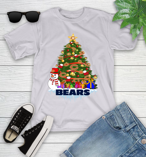 Chicago Bears Merry Christmas NFL Football Sports Youth T-Shirt 4
