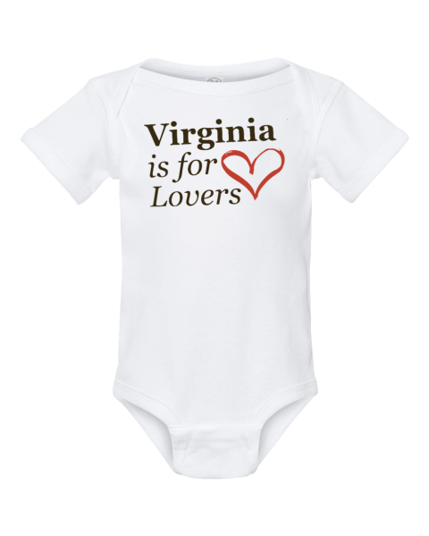 Black Logo Virginia Is for Lover Infant Bodysuit