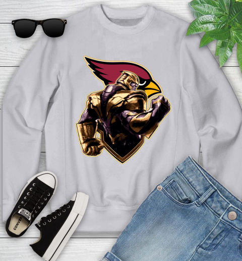 NFL Thanos Avengers Endgame Football Sports Arizona Cardinals Youth Sweatshirt 4