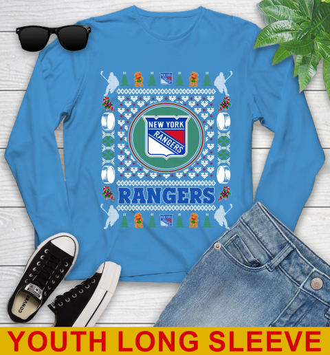 New York Rangers Merry Christmas NHL Hockey Loyal Fan Youth Long Sleeve 8