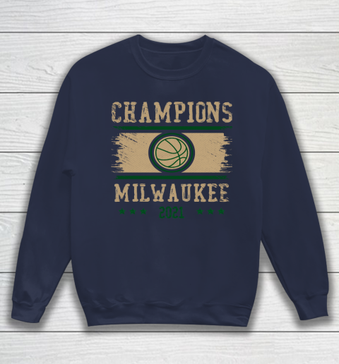 Milwaukee Bucks Championship Shirt NBA Championship Basketball 2021 Sweatshirt Tee For Sports
