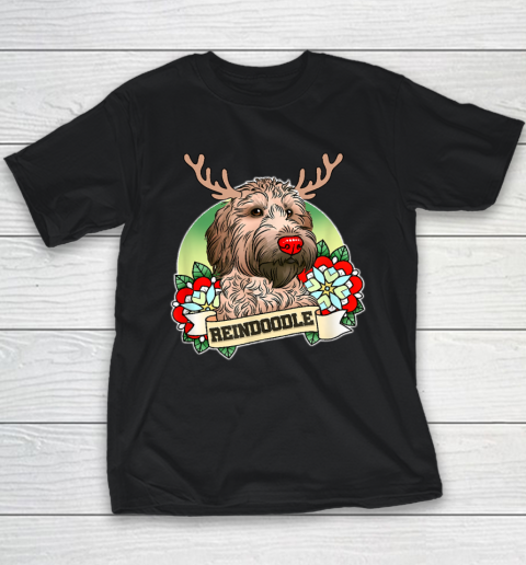 Reindoodle  Reindeer Doodle  Christmas Dog Youth T-Shirt