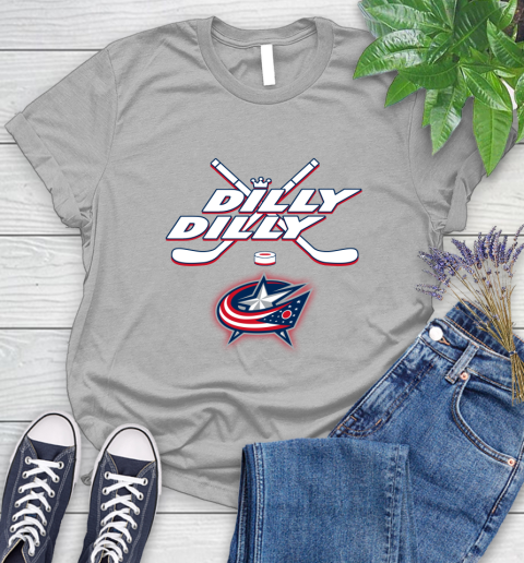 NHL Columbus Blue Jackets Dilly Dilly Hockey Sports Women's T-Shirt 5