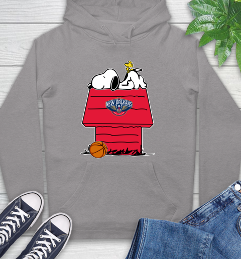 New Orleans Pelicans NBA Basketball Snoopy Woodstock The Peanuts Movie Hoodie 6