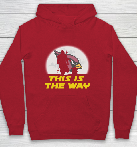 Arizona Cardinals NFL Football Star Wars Yoda And Mandalorian This Is The Way Youth Hoodie 7