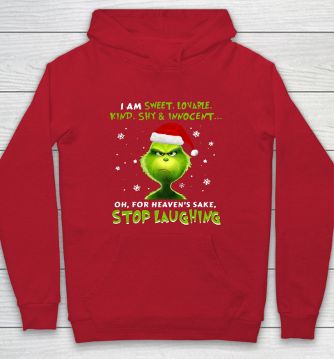 I Am Sweet Lovable Kind Shy Innocent Grinch Christmas Hoodie 7