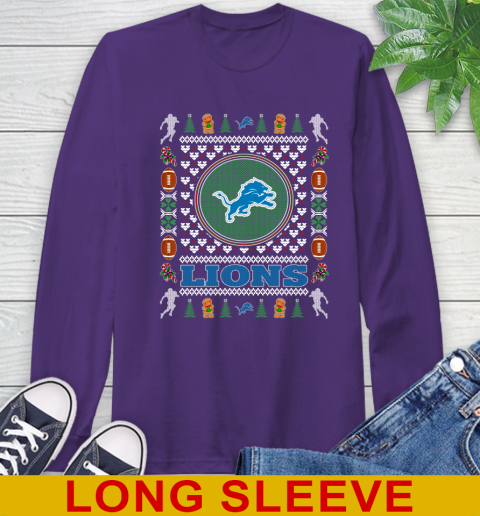 Detroit Lions Merry Christmas NFL Football Loyal Fan Long Sleeve T-Shirt 5