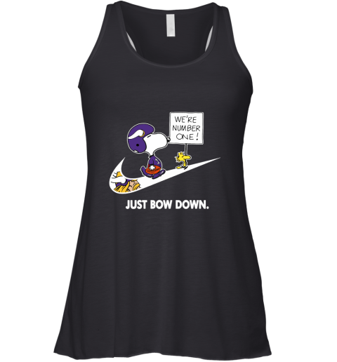 Minnesota Vikings Are Number One – Just Bow Down Snoopy Racerback Tank