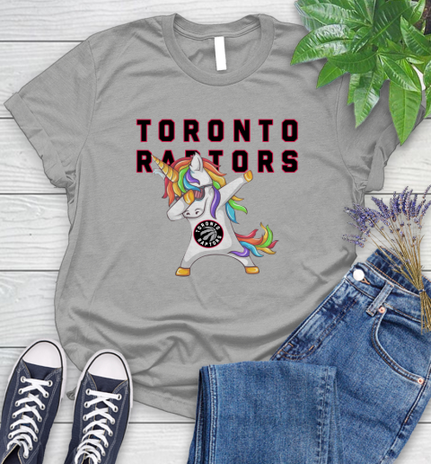 Toronto Raptors NBA Basketball Funny Unicorn Dabbing Sports Women's T-Shirt 10