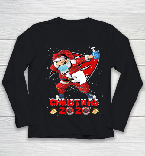 Tampa Bay Buccaneers Funny Santa Claus Dabbing Christmas 2020 NFL Youth Long Sleeve