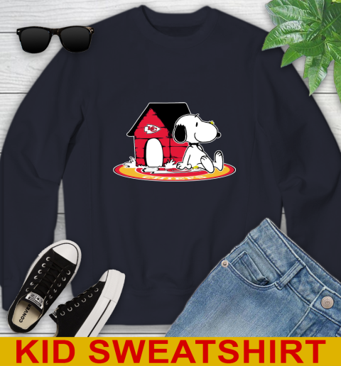 NFL Football Kansas City Chiefs Snoopy The Peanuts Movie Shirt Youth Sweatshirt 3