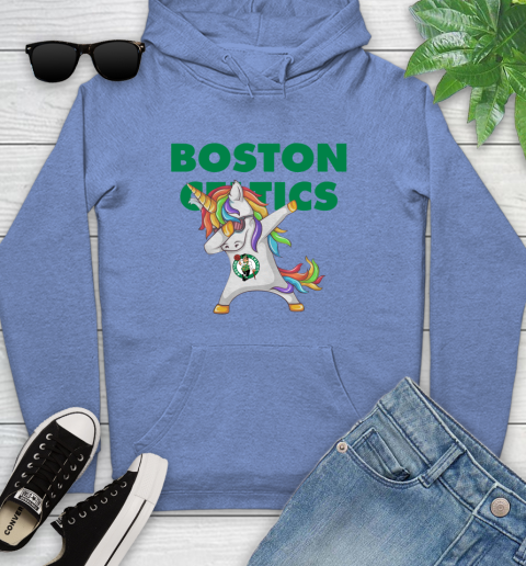 Boston Celtics NBA Basketball Funny Unicorn Dabbing Sports Youth Hoodie 12
