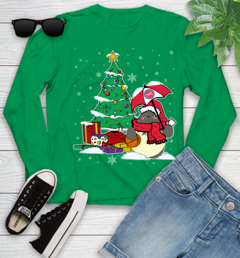 Detroit Pistons NBA Basketball Cute Tonari No Totoro Christmas Sports Youth Long Sleeve 7