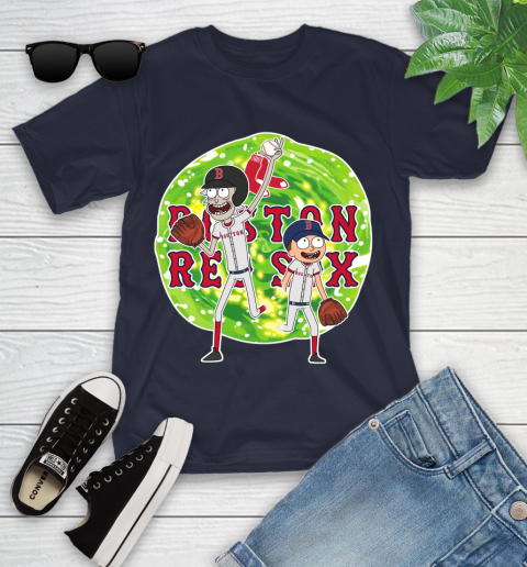 MLB Boston Red Sox Rick And Morty Baseball Sports Youth T-Shirt 3