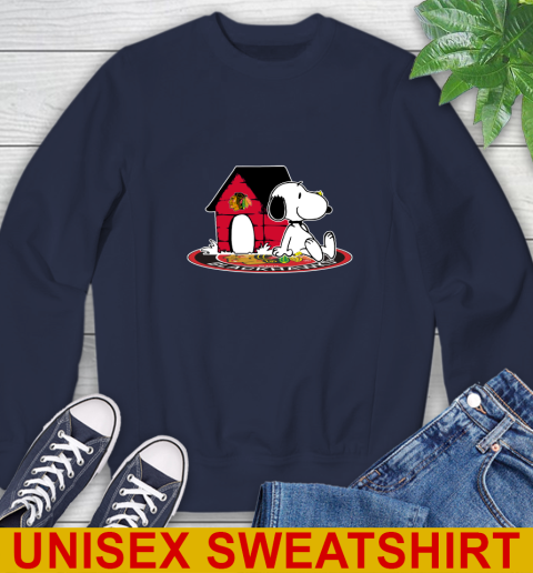 NHL Hockey Chicago Blackhawks Snoopy The Peanuts Movie Shirt Sweatshirt 3