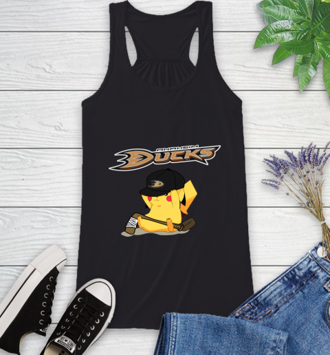 NHL Pikachu Hockey Sports Anaheim Ducks Racerback Tank 2